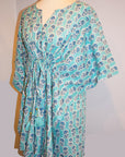 Amisha Short Kaftan | Aquamarine