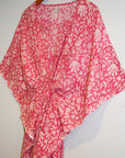 Border Print Long Kaftan | Flamingo