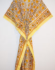 Border Print Long Kaftan | Lemon