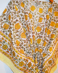 Border Print Long Kaftan | Lemon