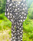 Amisha Long Kaftan | Black Floral