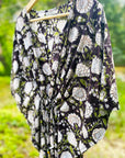 Amisha Long Kaftan | Black Floral