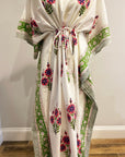 Border Print Long Kaftan | Mughal