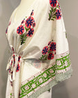 Border Print Long Kaftan | Mughal
