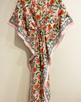 Border Print Long Kaftan | Multi