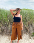 Easy Pant | Toffee Black Stripe