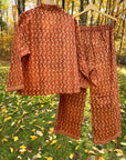 Cotton Pajama Set | Vines Rust