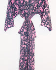 Kerala Long Robe | Shadow Floral Midnight