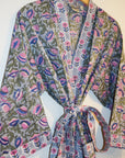 Kerala Short Robe | Dove Floral