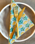 Set of 4 Napkins | Block Floral Sage