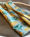 Set of 4 Napkins | Block Floral Sage