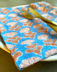 Set of 4 Napkins | Block Floral Sky