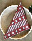 Set of 4 Cotton Napkins | Dot Dash Henna