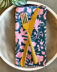 Set of 4 Cotton Napkins | Shadow Floral Midnight