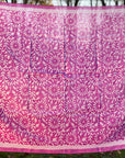 Cotton Silk Scarf | Blooms Pink