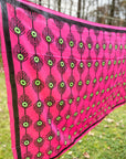 Cotton Silk Scarf | Plumes Fuchsia