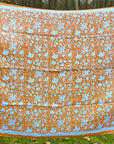 Cotton Silk Scarf | Shadow Floral Orange