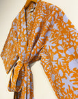 Kerala Short Robe | Shadow Floral Orange