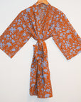 Kerala Short Robe | Shadow Floral Orange