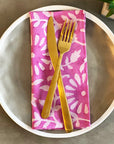 Set of 4 Cotton Napkins | Blooms Pink