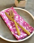 Set of 4 Cotton Napkins | Blooms Pink