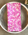 Set of 4 Cotton Napkins | Blooms Pink