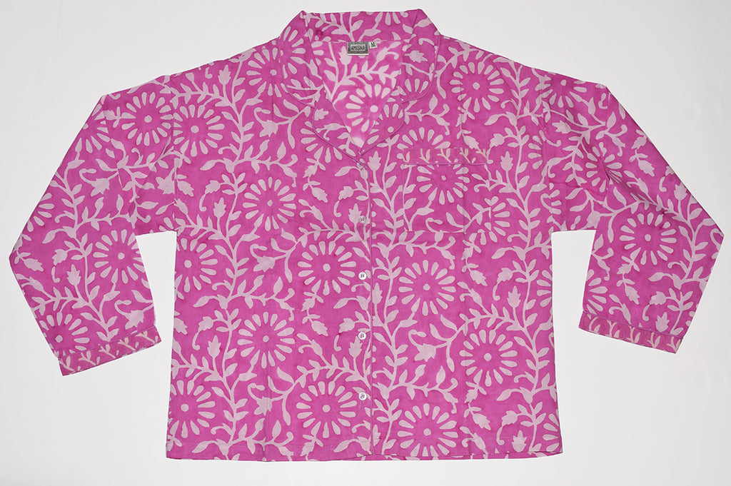 Cotton Pajama Set | Blooms Pink