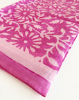 Cotton Silk Scarf | Blooms Pink