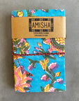 Handmade Paper Small Journal | Teal Floral