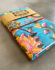 Handmade Paper Small Journal | Teal Floral