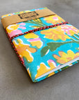 Handmade Paper Medium Journal | Aqua Floral
