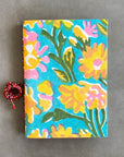 Handmade Paper Medium Journal | Aqua Floral