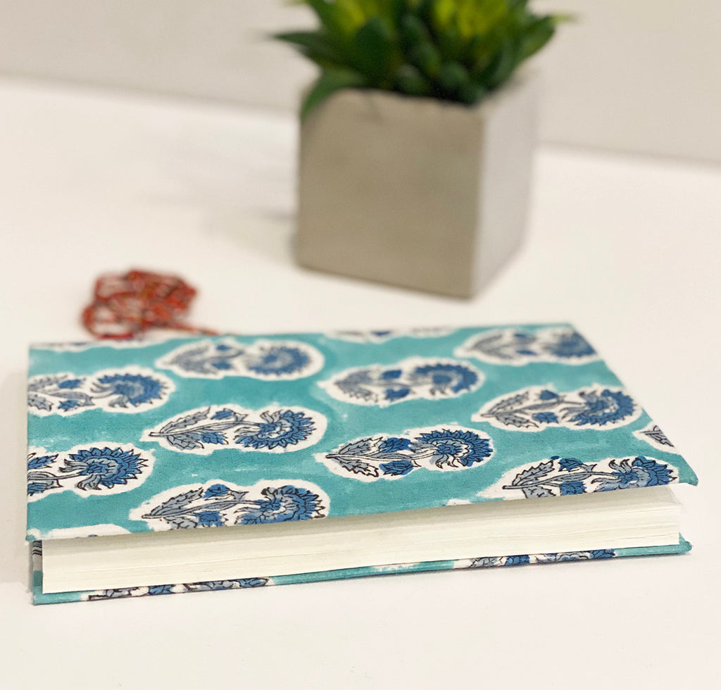 Handmade Paper Medium Journal | Aquamarine