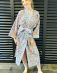 Kerala Long Robe | Ash Floral