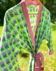 Kerala Short Robe | Hydrangeas