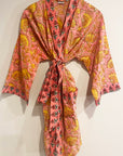 Kerala Short Robe | Pink Floral