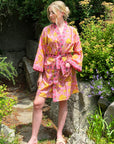 Kerala Short Robe | Pink Floral