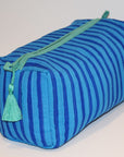 Large Waterproof Toiletry Bag | Blue Stripe