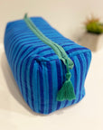 Large Waterproof Toiletry Bag | Blue Stripe