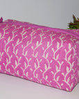 Large Waterproof Toiletry Bag | Vines Pink