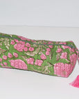 Long Waterproof Cosmetic Pouch | Fern Floral