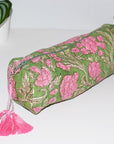 Long Waterproof Cosmetic Pouch | Fern Floral