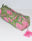 Long Waterproof Cosmetic Pouch | Fern Floral