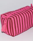 Medium Waterproof Toiletry Bag | Berry Stripe