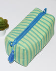 Medium Waterproof Toiletry Bag | Green Stripe