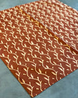 Set of 4 Cotton Napkins | Mixed Prints - Rust