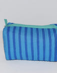 Small Waterproof Toiletry Bag | Blue Stripe