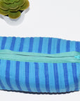 Small Waterproof Toiletry Bag | Blue Stripe