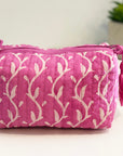 Small Waterproof Toiletry Bag | Vines Pink