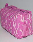Small Waterproof Toiletry Bag | Vines Pink